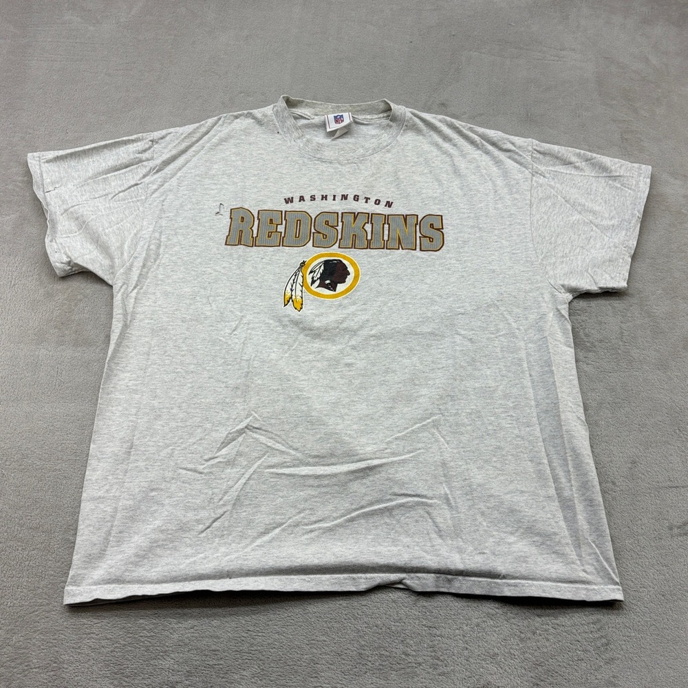 Vintage Washington Redskins T-Shirt Mens XL Gray Graphic Tee NFL Football Y2K